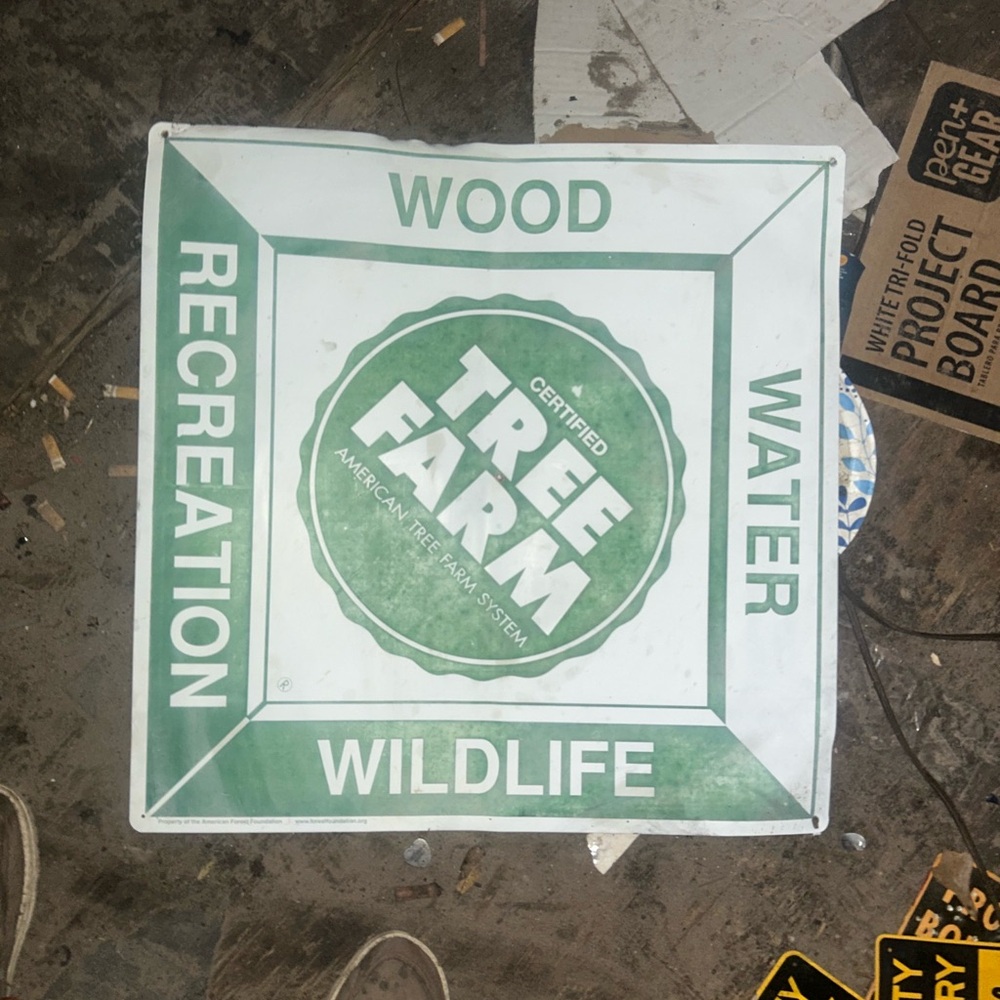 Vintage Tree Farm Metal Sign